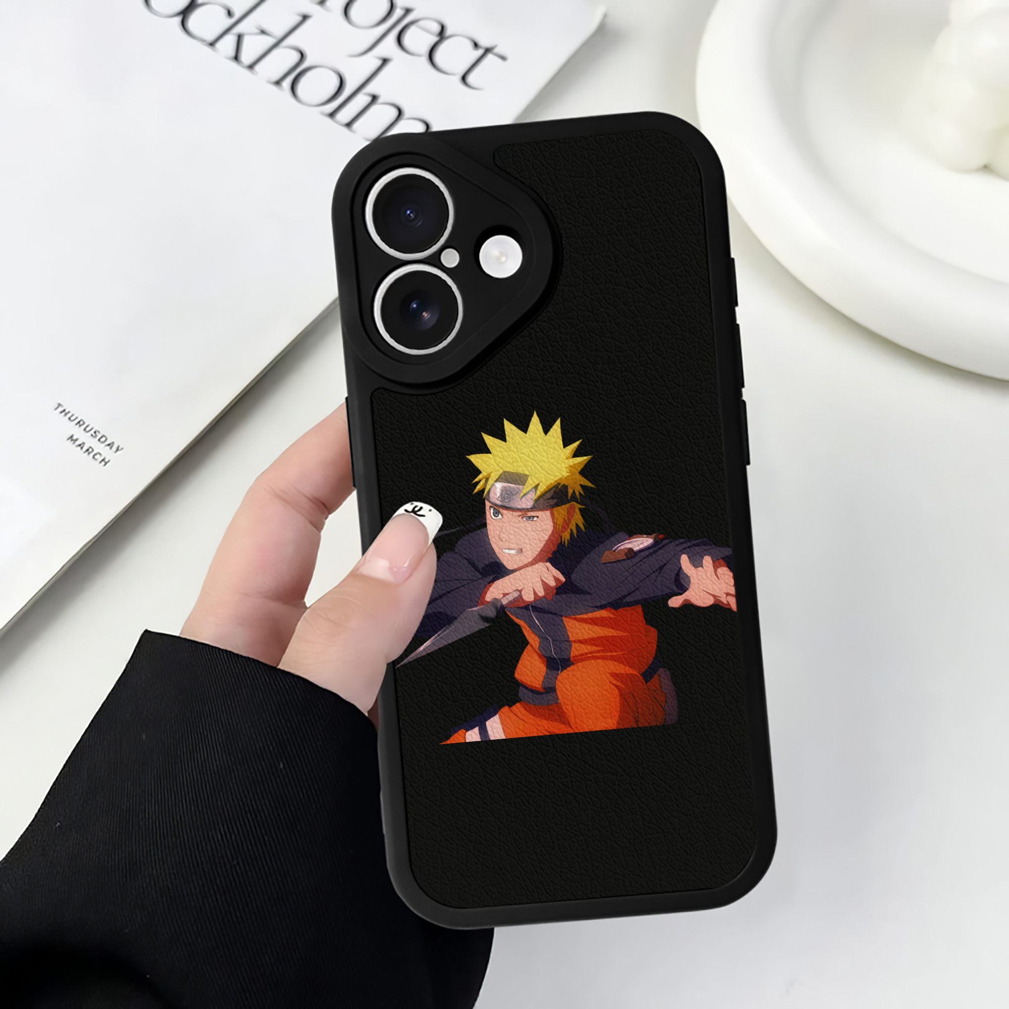 （画像用） NARUTO -ナルト- うずまき ナルト Uzumaki Naruto 【iPhone 16シリーズ対応】シリコンスマホケース（レザー調） 材質：シリコン